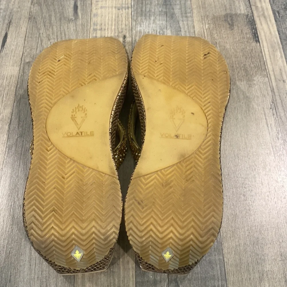 Snakeskin and Rhinestone Volatile Sandals - Picture 7 of 15